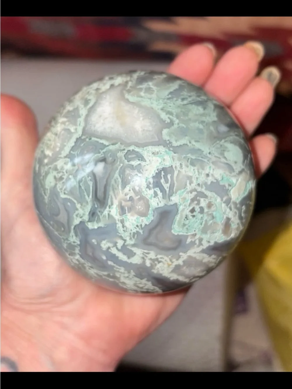 Moss Agate Sphere HQ Madagascar